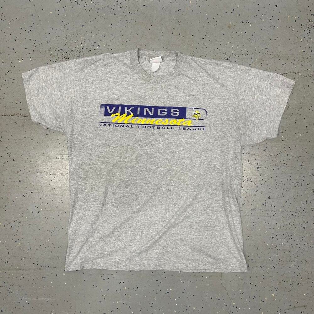 Y2K Grey Minnesota Vikings NFL tee
